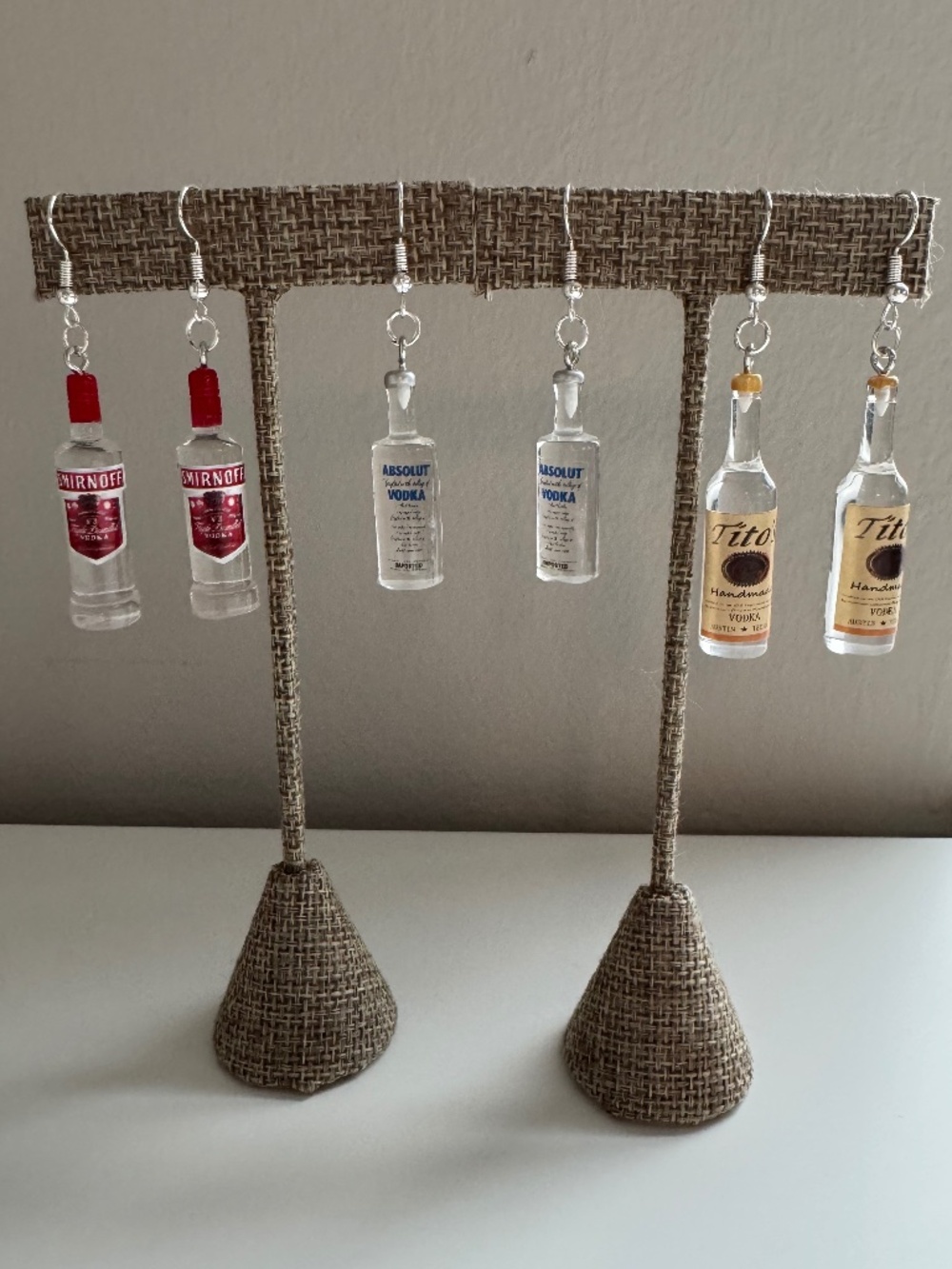 Vodka Bottle Dangle Earrings